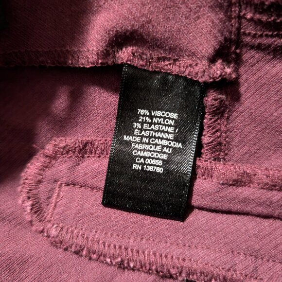 RW&CO slim dress pant leggings burgundy size XS - Picture 13 of 15